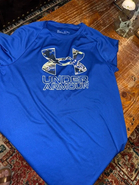 Under Armour Royal Blue Short-Sleeve Logo Tee - Picture 2 of 3